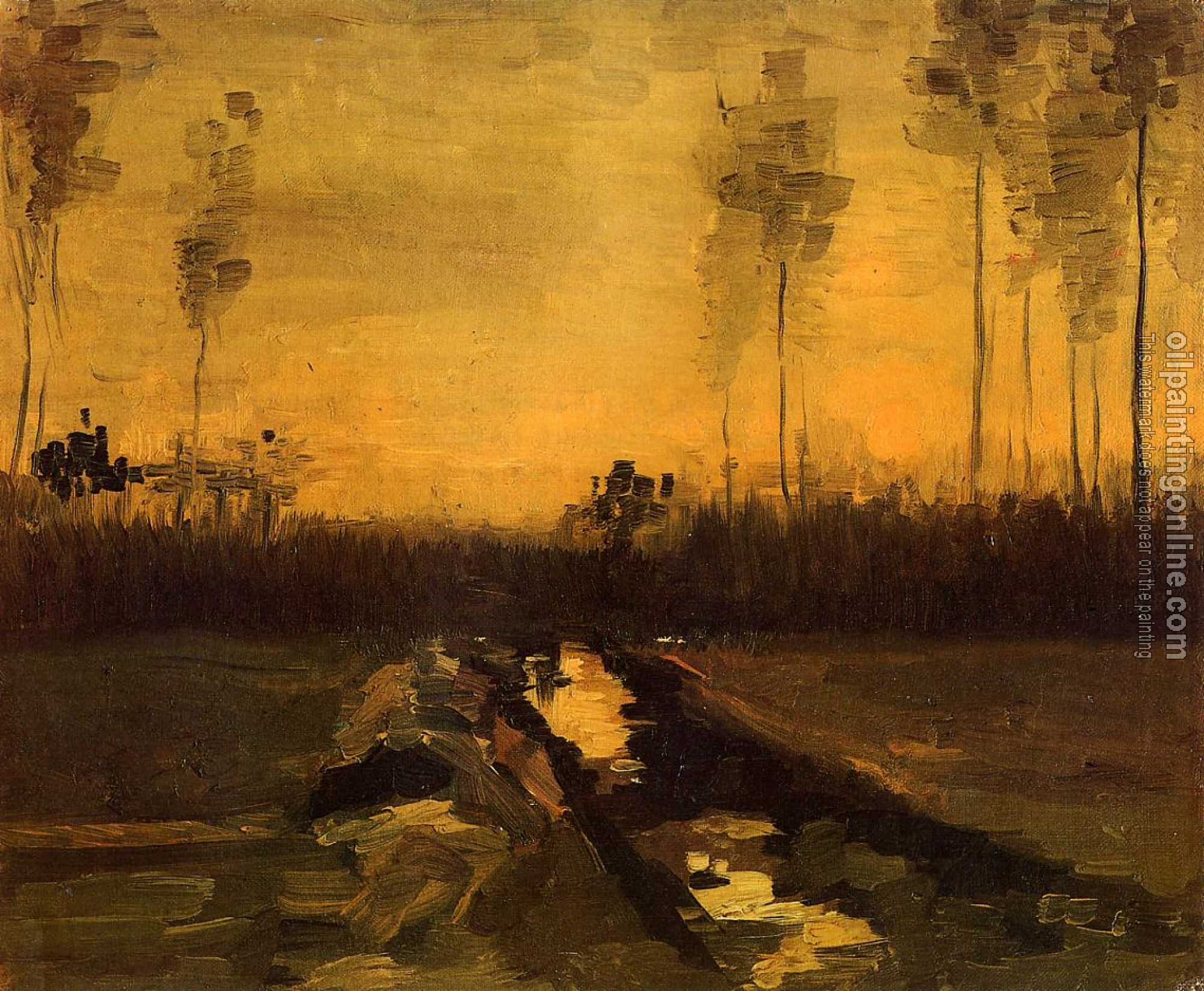 Gogh, Vincent van - Landscape at Dusk